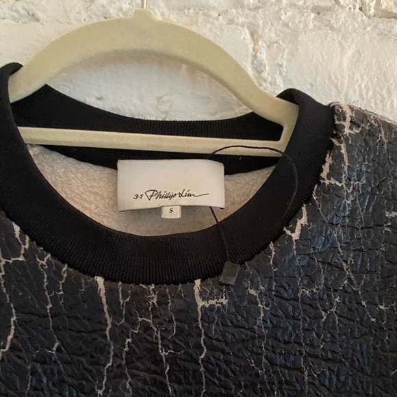 3.1 Phillip Lim Distressed Crew Neck Sweatshirt - Picture 3 of 4